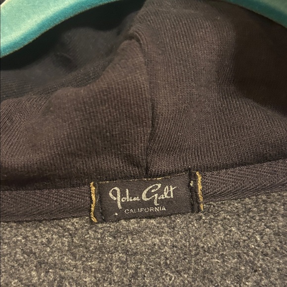 Brandy Melville Dark Hoodie with Zip - Picture 2 of 3